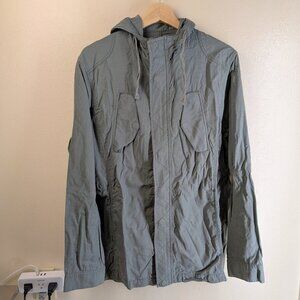 INC International Concepts Men's Hooded Lightweight Gray Zip Up Jacket Size S